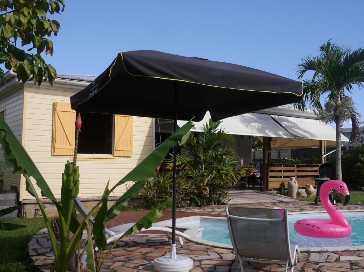 Charmante Villa Creole Climatisee, Jardin Tropical Et Piscine Prives Lamentin Экстерьер фото